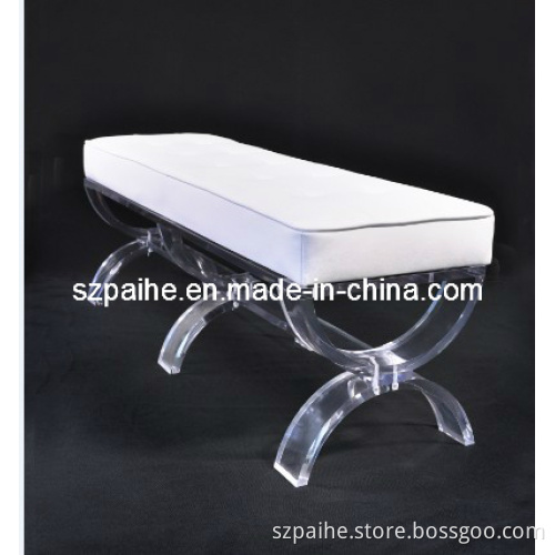 Acrylic Bench with Cushion